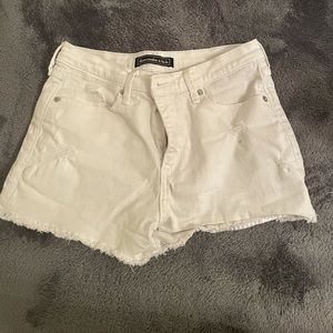 Abercrombie white jean shorts